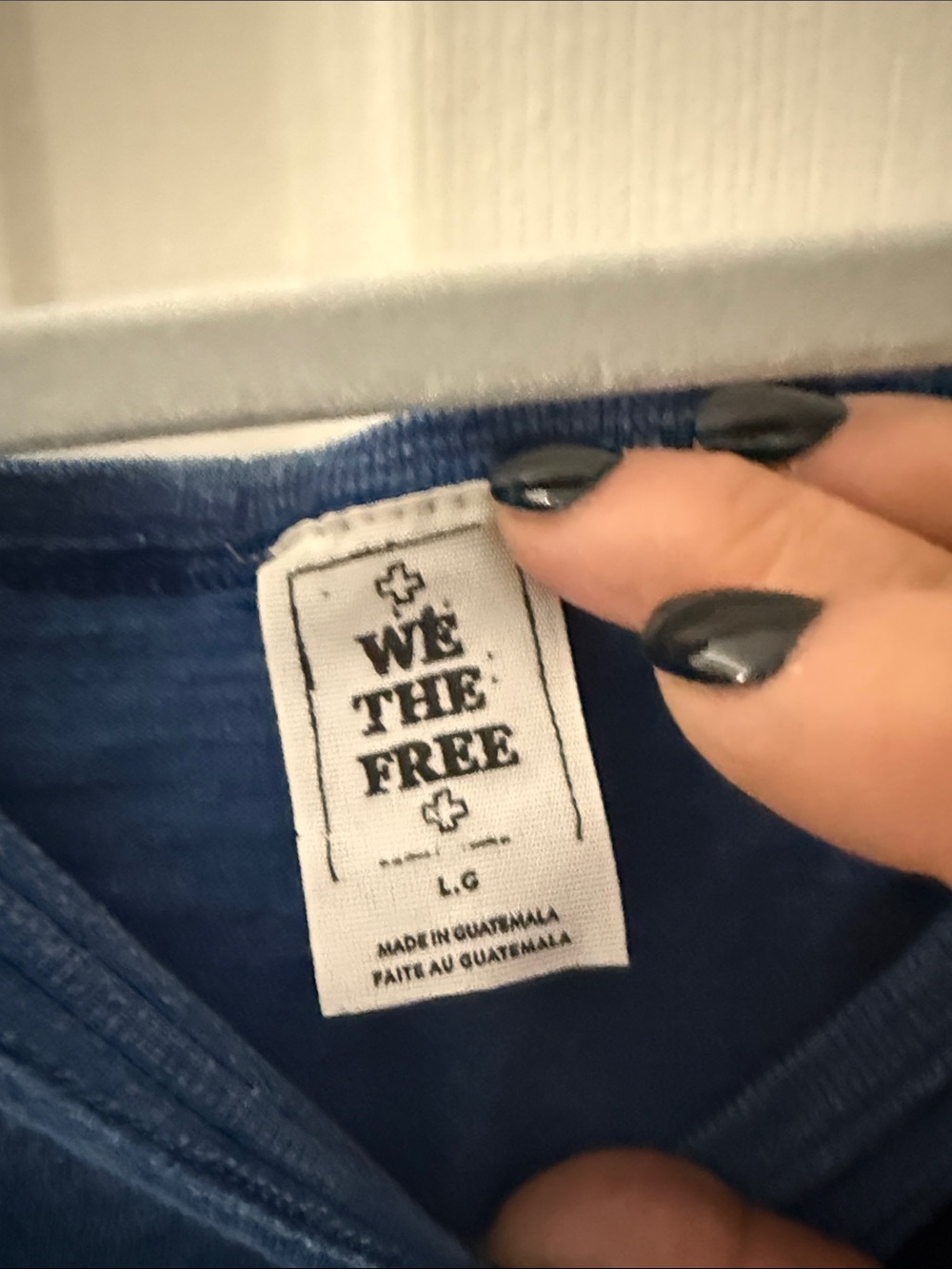 We The Free Washed Indigo Short Sleeve Tee - Picture 2 of 3